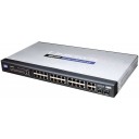 Managed Switch 24x100Mbit (RJ45), 4xGigabit Combo(RJ45/miniGBIC) (SRW224G4-EU)