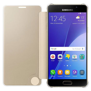 Official Samsung Galaxy A5 2016 Clear View Cover Case - Gold