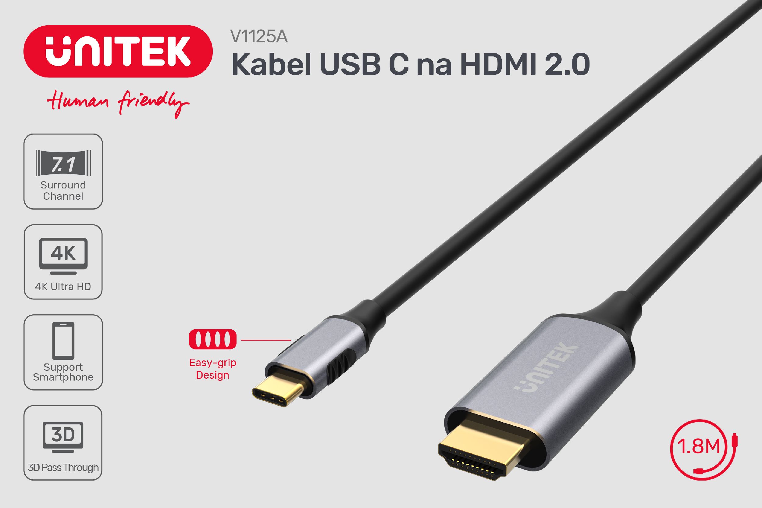 Unitek Usb C Hdmi M Czarny V A Kabel Usb Morele Net