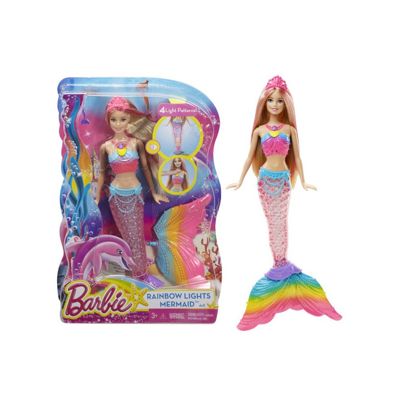 Mattel Dreamtopia Tęczowa syrenka DHC40 Lalka Barbie Morele net