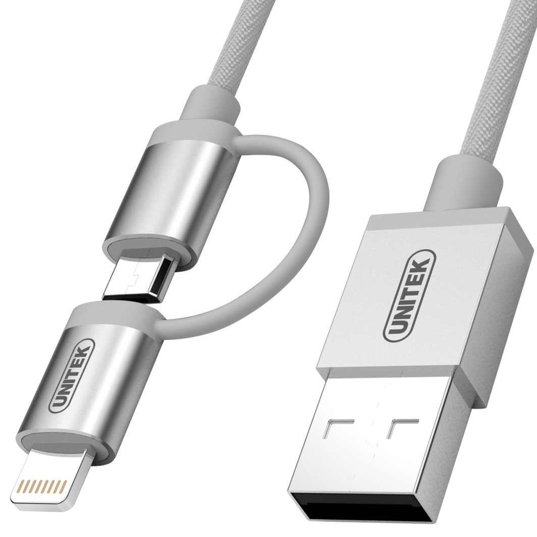 Unitek Usb A Lightning Microusb M M Srebrny M Y C Sl