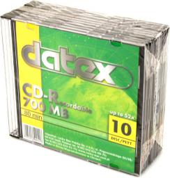CD-R 700MB 80min 52xSpeed (SLIM 10szt JC-10 J.zielony)