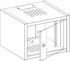Szafa wisz�ca 4,5U drzwi szklane 10" g�. 300mm (LE4P5S10)