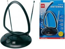Antena pokojowa UHF / VHF TV / FM / DVB-T ze wzmacniaczem 38 dBi
