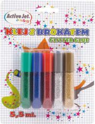 Klej z brokatem GB-515 1opak. 5 kolor�w