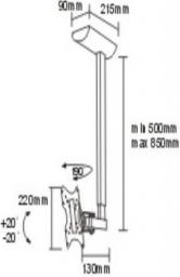 UCHWYT SUFITOWY LCD 4AB od 10"-32"