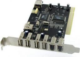 Combo 8 port�w (4+1) USB 2.0 + (2+1) FireWire /1394 na PCI