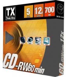 zdjecie CD-RW   700MB 12x 5szt  box