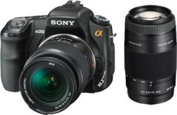 A200 +obiektyw 18-70 + 70-200 mm DSLR-A200W