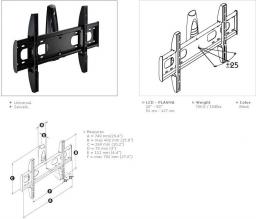 uchwyt LCD/PLZ 20/50" do 70kg GHOST410