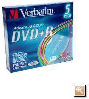 DVD+R/5/Slim 4.7GB 16X Pastel 43556