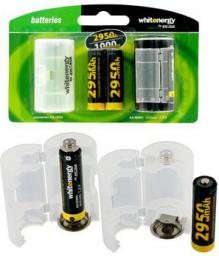 zdjecie akumulator AA 2950mAh Ni-MH 2szt + 2szt konwerter R20 blister