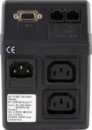 ET-124 CZARNY 600 RS/RJ/AVR/2*IEC