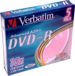 DVD-R/5/Slim 4.7GB 8x Pastel 43465