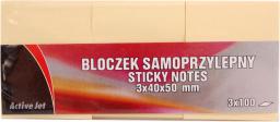 zdjecie Notes samoprzylepny  3 bloczki 40x50 100 kartek