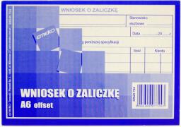 zdjecie Wniosek o zaliczk� A6 bloczek