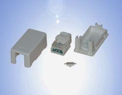 Keystone gniazdo natynkowe 1xRJ45 kat. 5e UTP bia�e (beznarz�dziowe) (FA-655S-K8-C5E RAL-9010)
