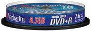 zdjecie DVD+R DL/10/Cake 8.5GB 2.4x srebrny 43562