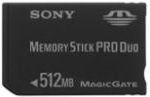 Memory Stick Duo 512MB Pro Small