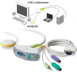 zdjecie Switch2 2-portowy prze��cznik KVM PS/2 z audio, sterowaniem, okablowaniem (F1DG102Pea)