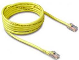zdjecie kabel krosowy RJ45, bez os�onki, kat. 5e UTP do 0.5m ��ty (A3L791b50CM-YLW)