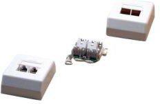 zdjecie Dual Block gniazdo natynkowe 2xRJ45, kat 5e, UTP, bia�e (FA-649D-88-C5E bia�y)