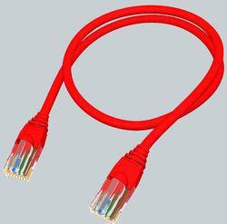 zdjecie kabel krosowy RJ45, 568B-P, UTP, PowerCat 5e, PVC, 1m, czerwony (PCD-00180-0C)