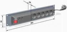 zdjecie panel 19" zasilaj�co-filtruj�cy 2U, 5 gniazd 220V/10A (polski opis) (25.D0150)