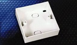 Puszka natynkowa do gniazd UK pojedyncza 85x85x32mm
