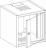 szafa wisz�ca 6U drzwi szklane 10'' g�. 300mm grafit (LE6S10G)
