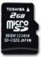 Toshiba  Micro SD 2 GB 