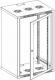 NetRack  szafa wisz�ca 18U jednosekcyjna, drzwi szklane 19'' g�. 450mm (LE18JS19) 