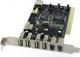 4World  Combo 8 port�w (4+1) USB 2.0 + (2+1) FireWire /1394 na PCI 