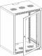 NetRack  szafa wisz�ca 15U jednosekcyjna drzwi szklane 19'' g�. 450mm grafit (LE15JS19G) 