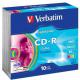 Verbatim CD-R 52x 700MB (Slim 10) LIGHTSCRIBE COLOUR