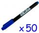 4World  Marker do p�yt CD/DVD niebieski 50 szt.  Pisak n/d