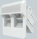 Molex PN  modu� DIN 49075, 2xRJ45, k�towy, 568B, UTP, PowerCat 5e, bia�y (WNC-00020-02) 