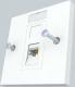 Molex PN  gniazdo podtynkowe 1xRJ45, proste, 568B, UTP, PowerCat 5e, bia�e (WNC-00007-02) 