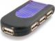 Belkin  4-portowy Hub USB 2.0 z niebiesk� po�wiat�, travel hub, czarny (F5U034erBLK) 