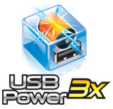 3x USB Power Boost (tylko dla portów USB 3.0)