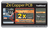 Podwójna ilość miedzi w PCB