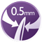 Usuwa nawet najkrótsze włoski (0,5mm) Usuwa nawet najkrótsze włoski (0,5mm)