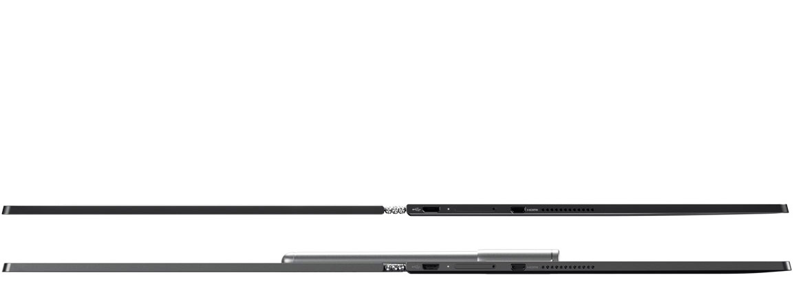 Yoga Book zapewnia długi czas działania baterii.
