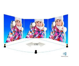 Technologia LED IPS zapewnia szeroki kąt widzenia oraz dokładność obrazu i barw