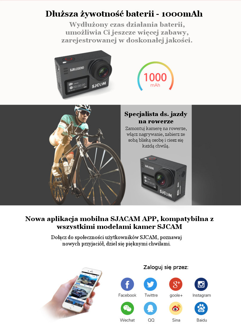 Kamera sportowa SJCAM SJ6 Legend - nowe możliwości