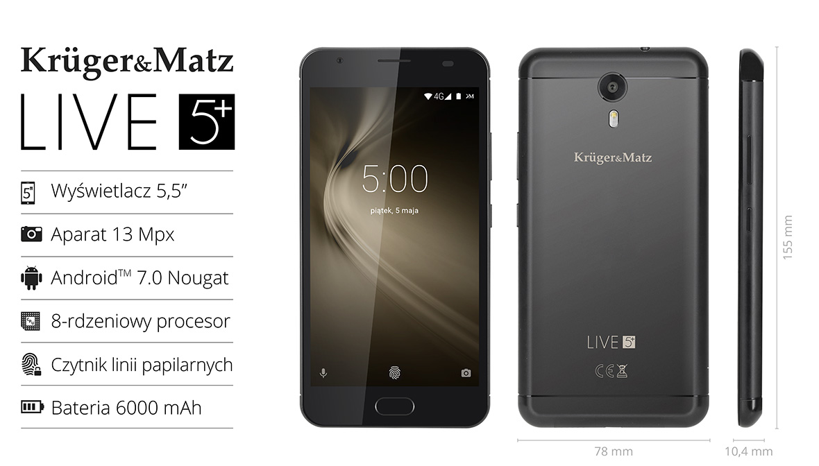 Smartfon Kruger&Matz Flow 5 Smartfon Kruger&Matz LIVE 5+