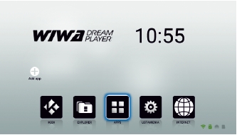 menu ekranowe Dream player