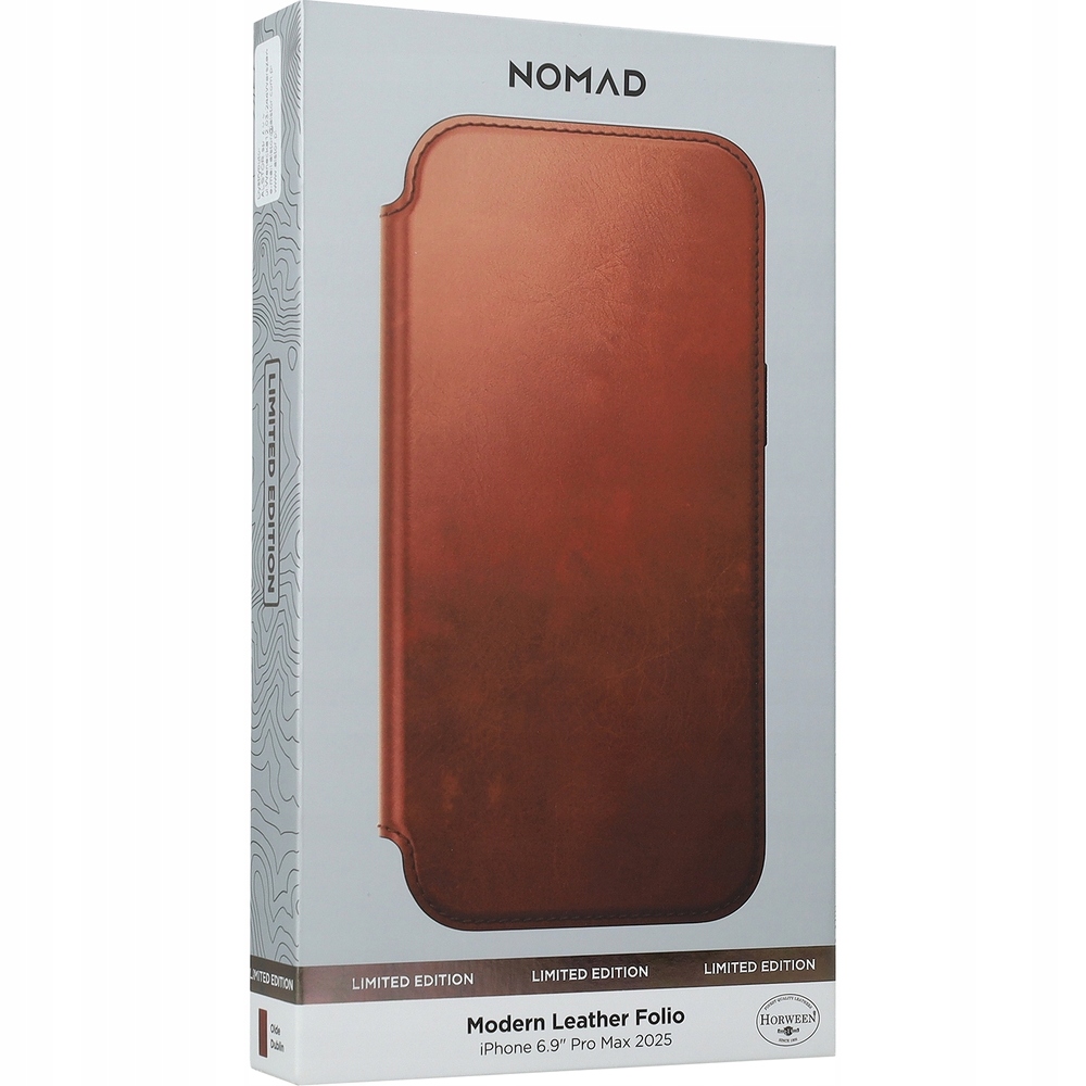 NOMAD Modern Leather Folio – Eleganckie skórzane etui do iPhone 17 Pro Max