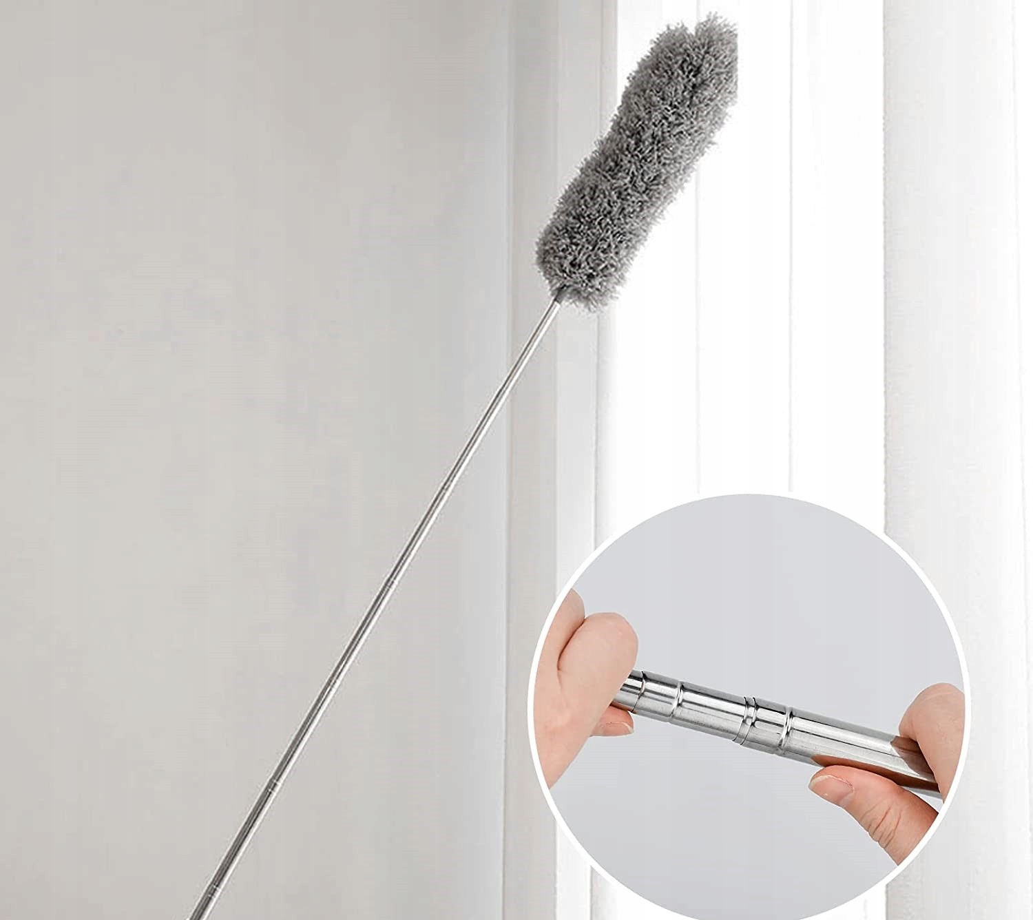 Teleskopowy kij z regulacją kąta nachylenia