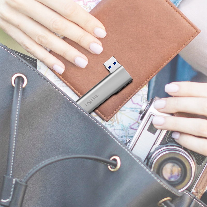 Kompaktowy 4-portowy hub USB-A – Idealny do biura i w podróży